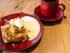 Rhubarb crumble with vanilla sauce and coffee - Swedish fika - https://hyperbrain.me